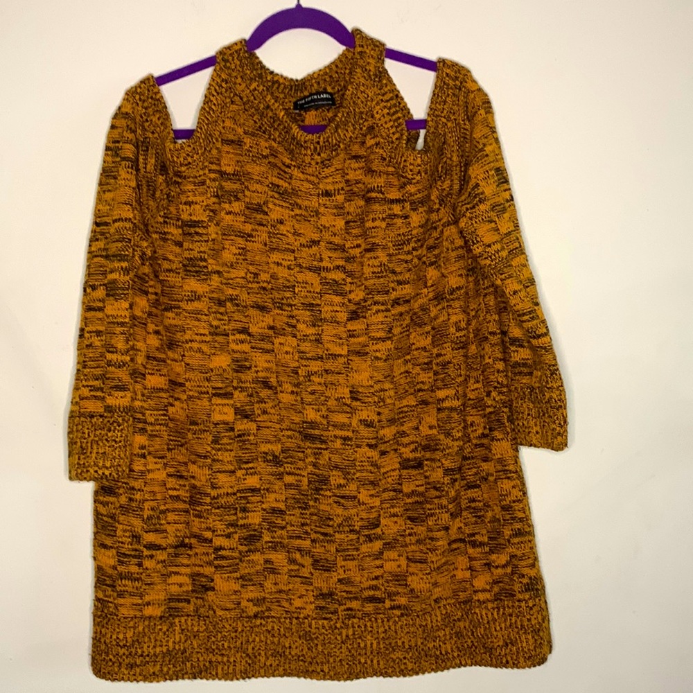 Open Shoulder Knit Sweater
